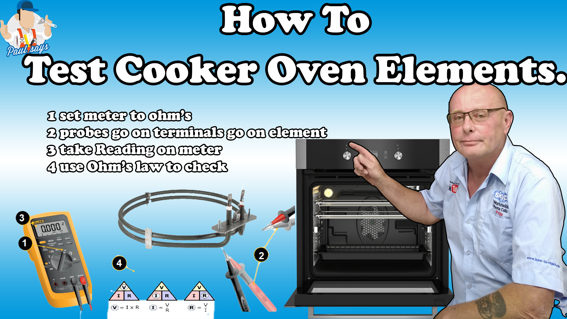 How to test oven elements out of cookers