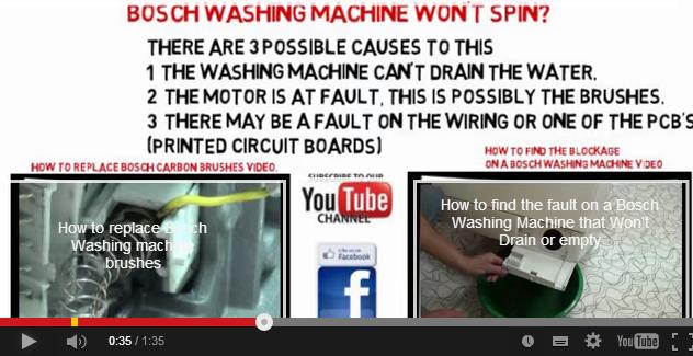 Bosch washing machine will not spin