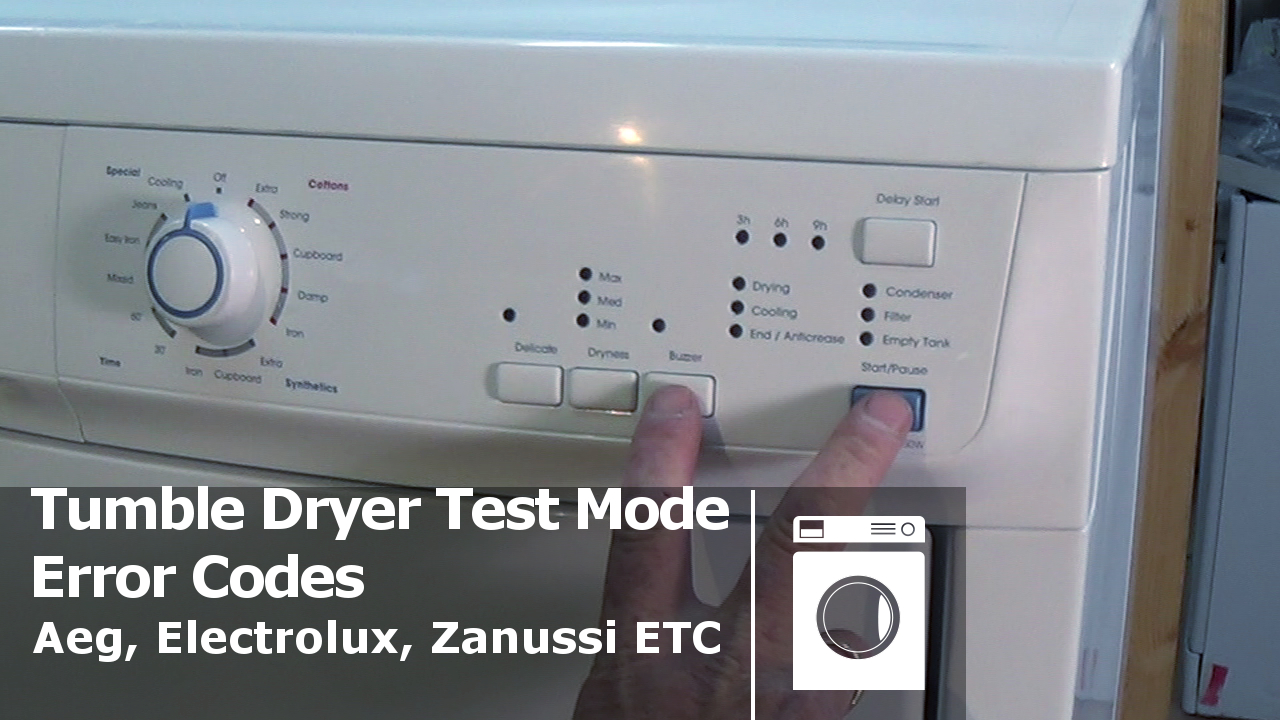 Tumble Dryer fault code errors Aeg, Electrolux, Zanussi Etc