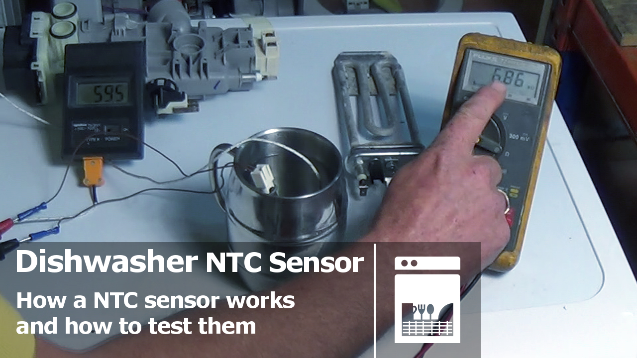 How a Dishwasher NTC thermistor Sensor works & how to test it