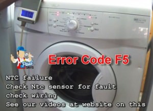 Whirlpool washing machine Error Code F5