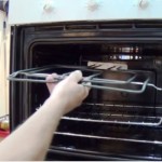 Inserting the new oven grill element
