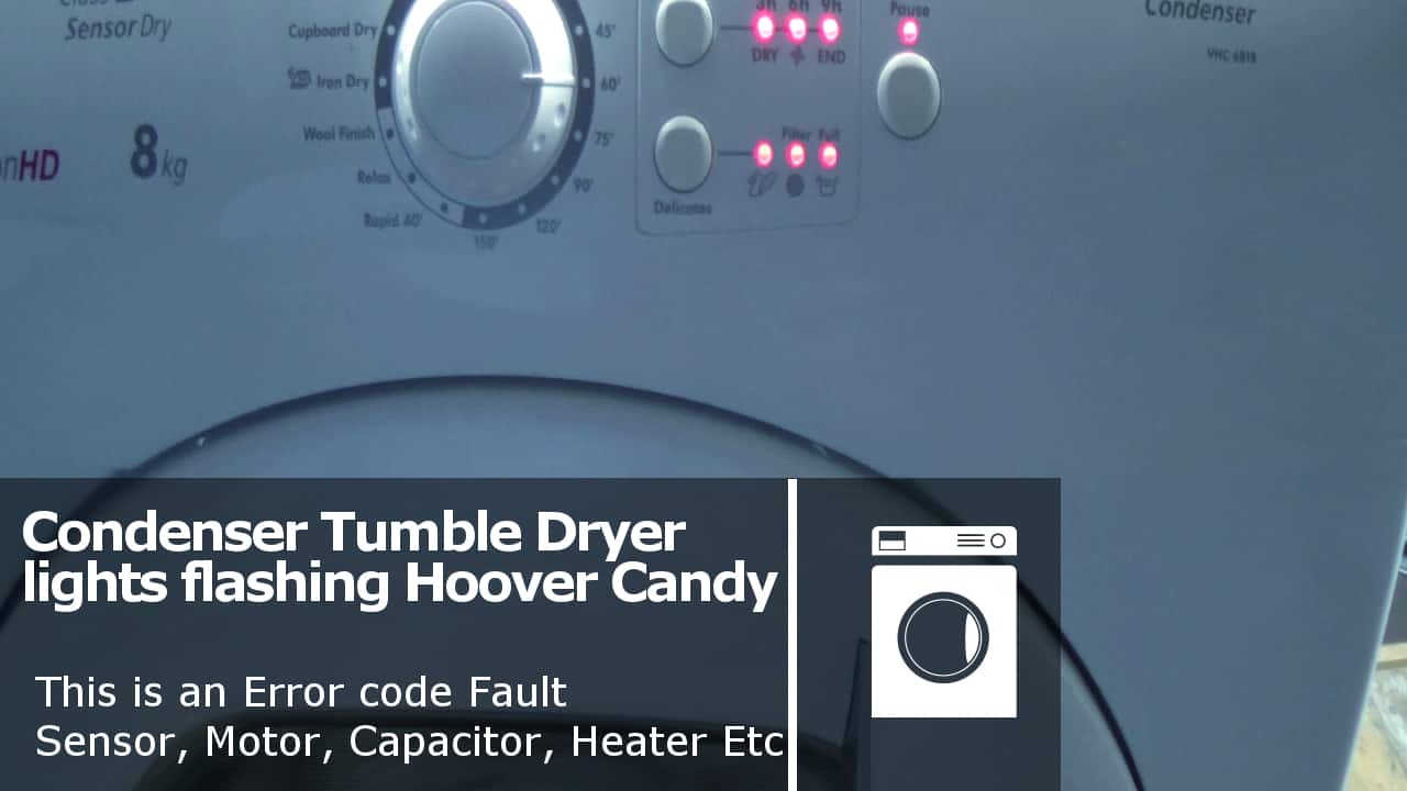 Hoover Candy Tumble dryer all lights flashing error fault code
