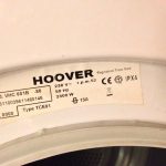 Hoover VHC681B-80 condenser dryer id sticker
