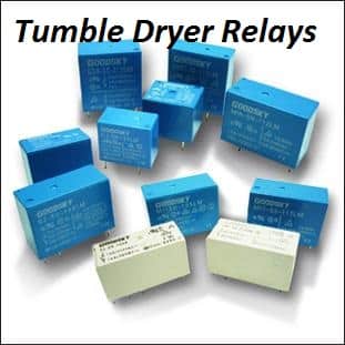 Tumble dryer printed circuit board heater relay faults