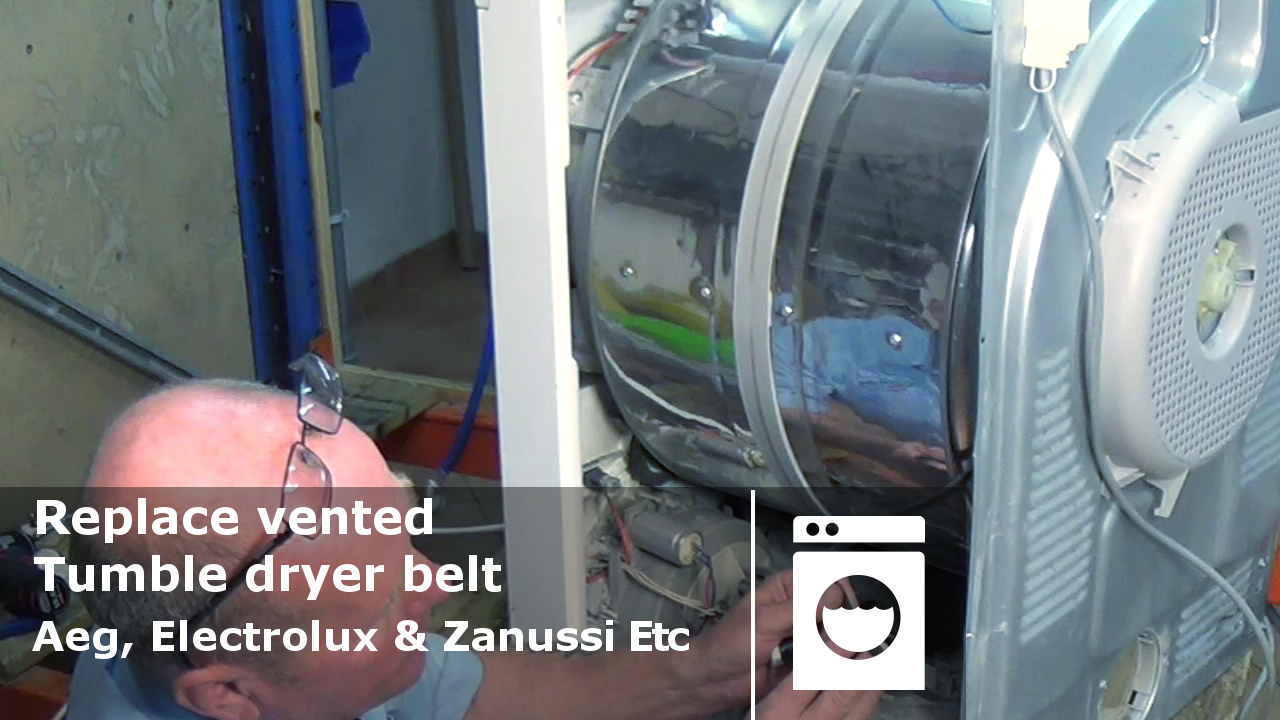 Replace vented tumble dryer belt Aeg, Electrolux & Zanussi Etc