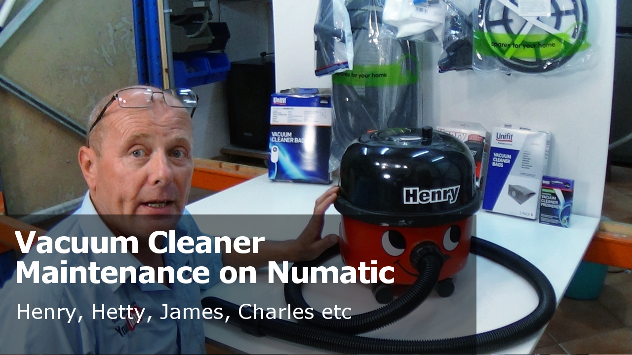 Vacuum cleaner maintenance on Numatic, Henry, Hetty, James, Charles etc