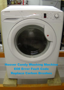 How to Repair Hoover Vision Hd Candy Washing Machine E08 Error Fault Code Replace Carbon Brushes