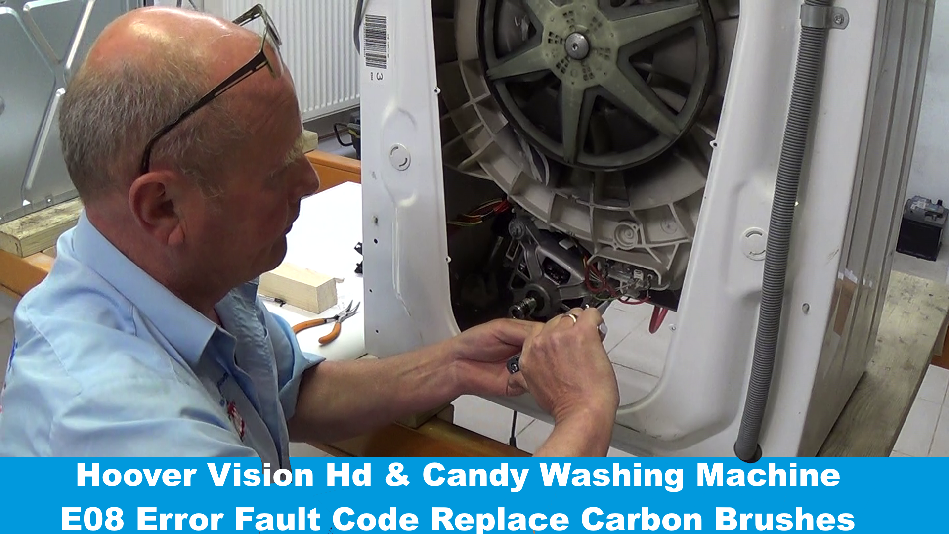 Hoover Vision Hd & Candy Washing Machine E08 Error Fault Code Replace Carbon Brushes