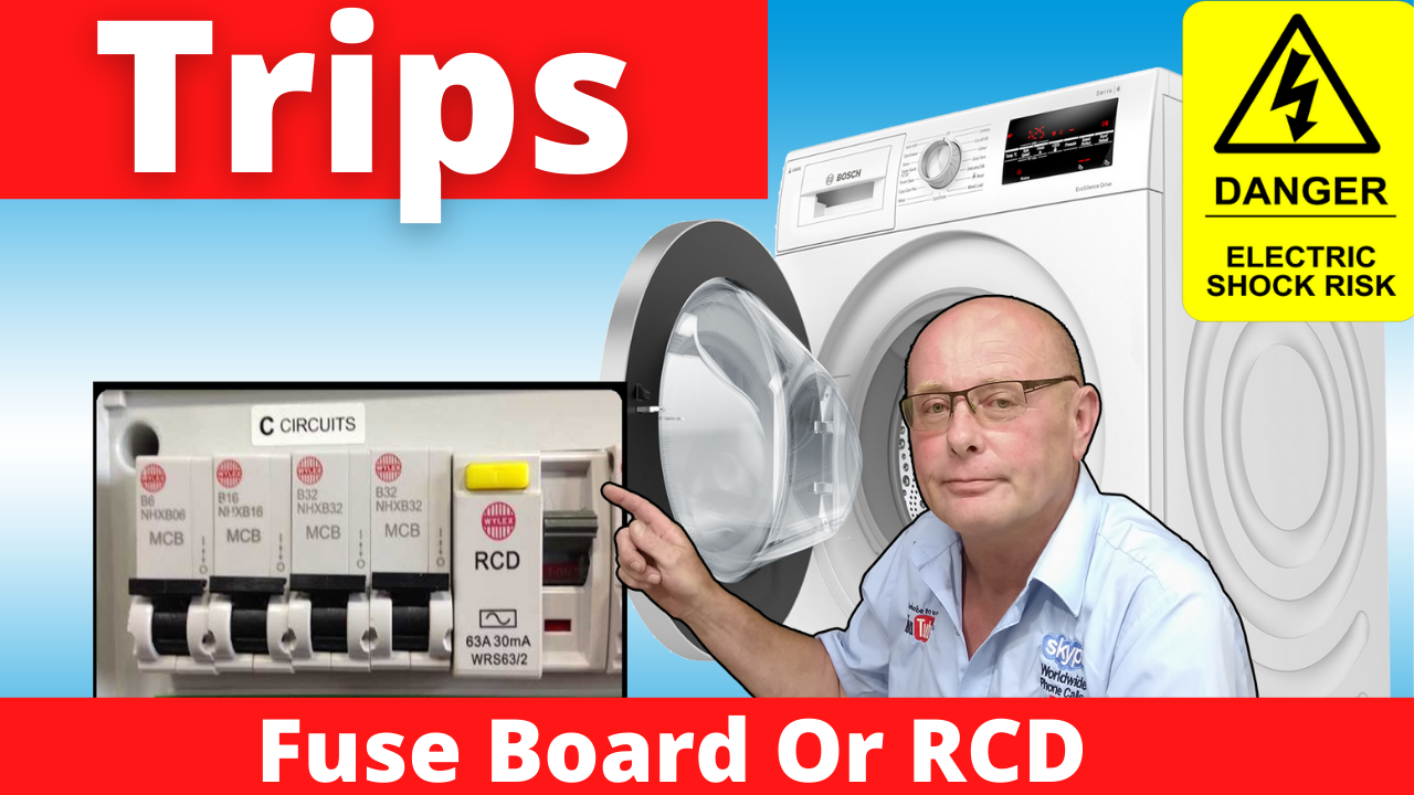 Washing machine trips electric fuse board, Breaker or RCD