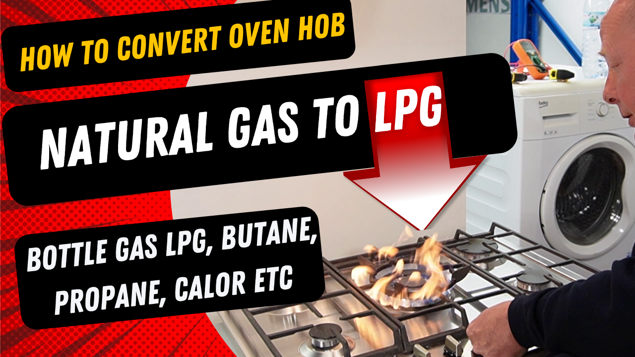How to Convert Natural Gas Cooker Oven Hob to Bottle Gas lpg, Butane, Propane, Calor Etc