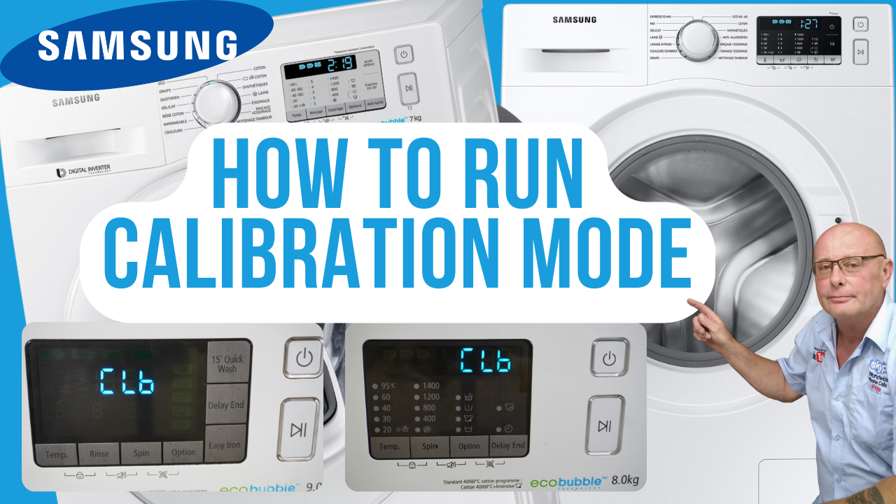 How to run the calibration mode on Samsung washing machine