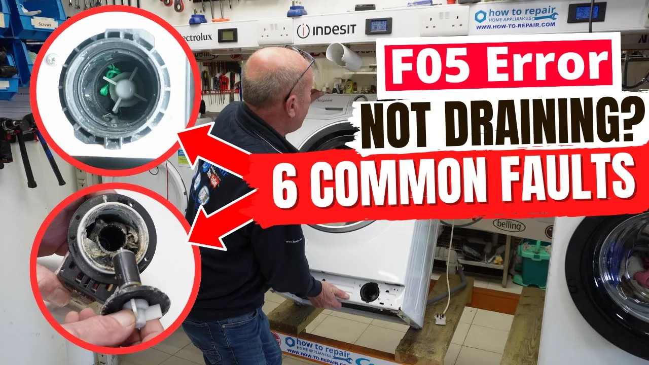 Indesit & Hotpoint Washing Machine F05 Fault (F05 or F11 Not Draining Error)