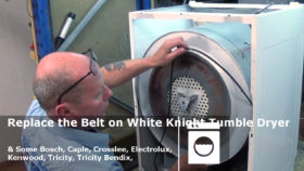 Replace the Belt on White Kniight Tumble Dryer & some Bosch, Caple, Crosslee, Electrolux, Kenwood, Tricity, Tricity Bendix,