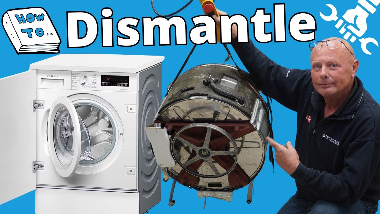 Dismantling Built In Integrated Bosch Washing Machine | Neff, Siemens & Bosch Washing Machine Dismantling