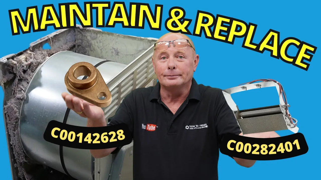 Hotpoint & Indesit Tumble Dryer Heating Problem | Replacing Heater C00142628 & Bearing C00282401