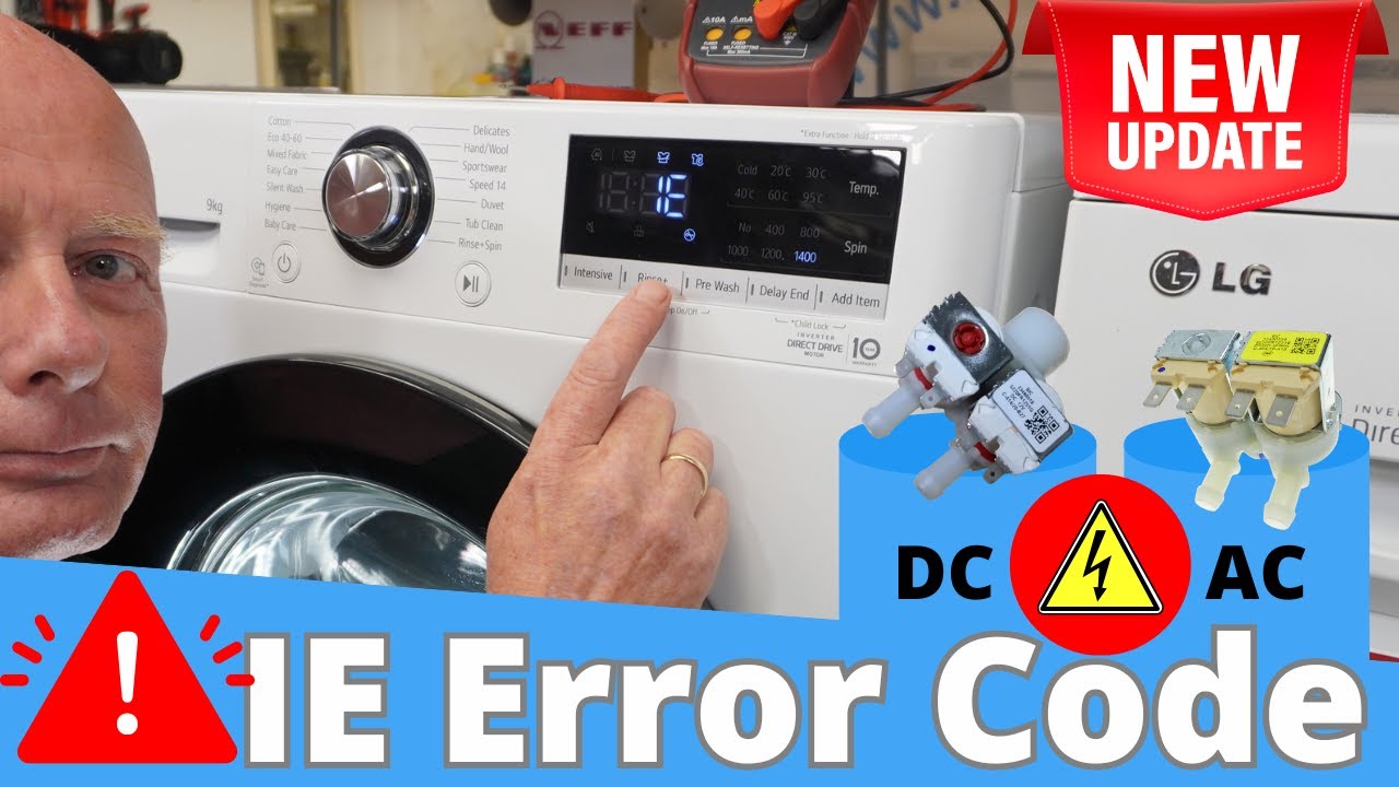 LG Washing Machine IE Error Code | Washing Machine Not Filling In Allocated Period of Time